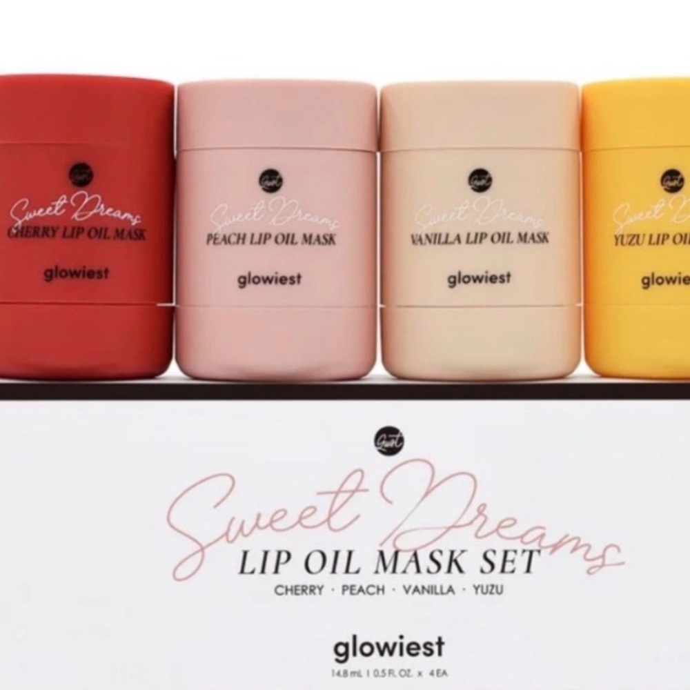 Rare!!! Glowiest Sweet Dreams Lip Oil Mask Set of 4 Gift Bundle